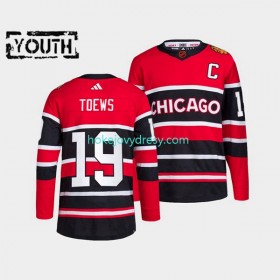 Dětské Hokejový Dres Chicago Blackhawks Jonathan Toews 19 Adidas 2022-2023 Reverse Retro Červené Authentic